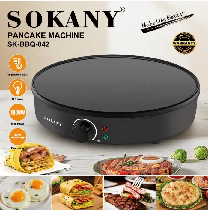 New Kitchen Roti Maker Machine Crepe Non Stick Souffle Pancake Roti Maker For Hom