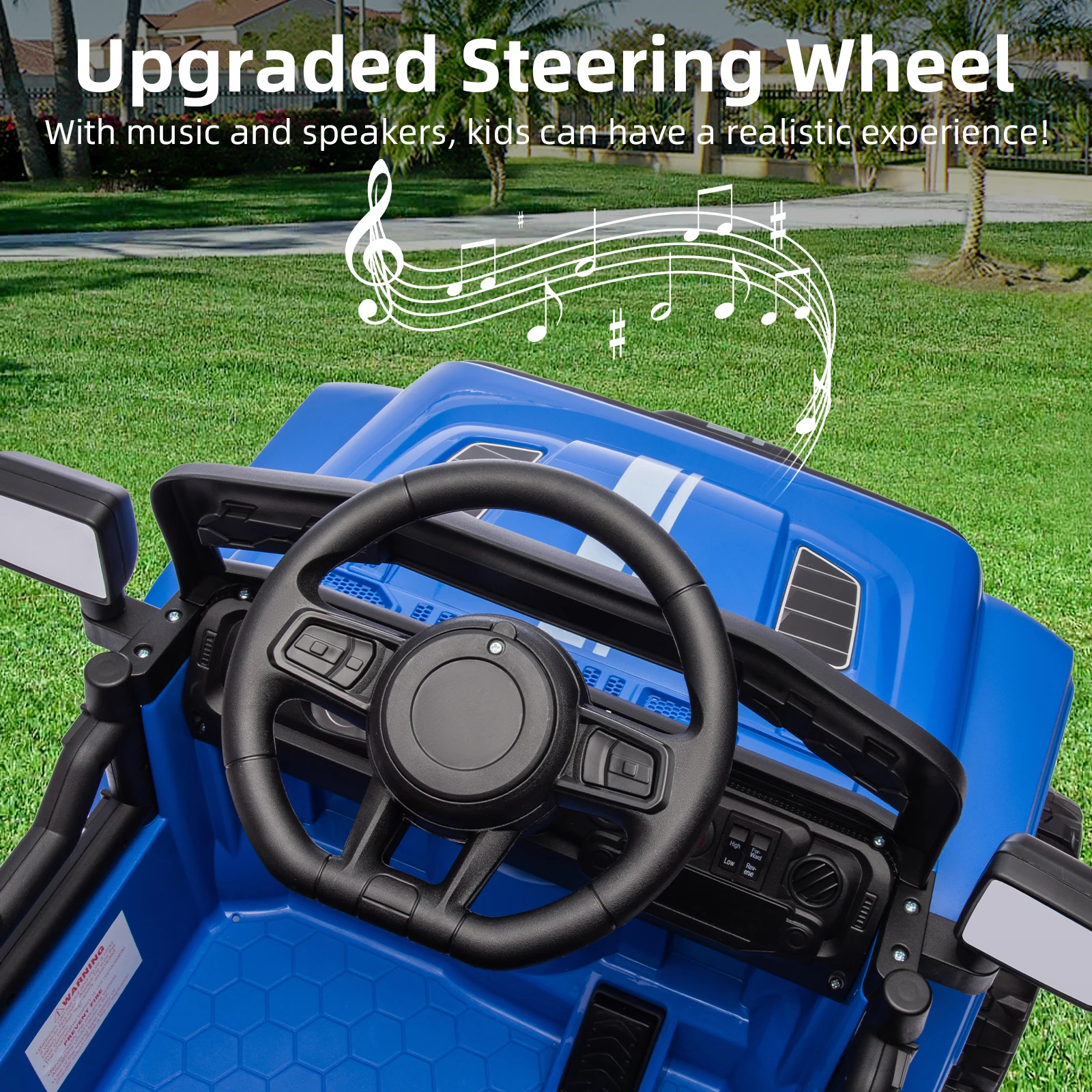 Jouet pour enfants, camion avec télécommande Parent, musique au volant, lumières LED, 2 vitesses, véhicules électriques pour enfants, 12V