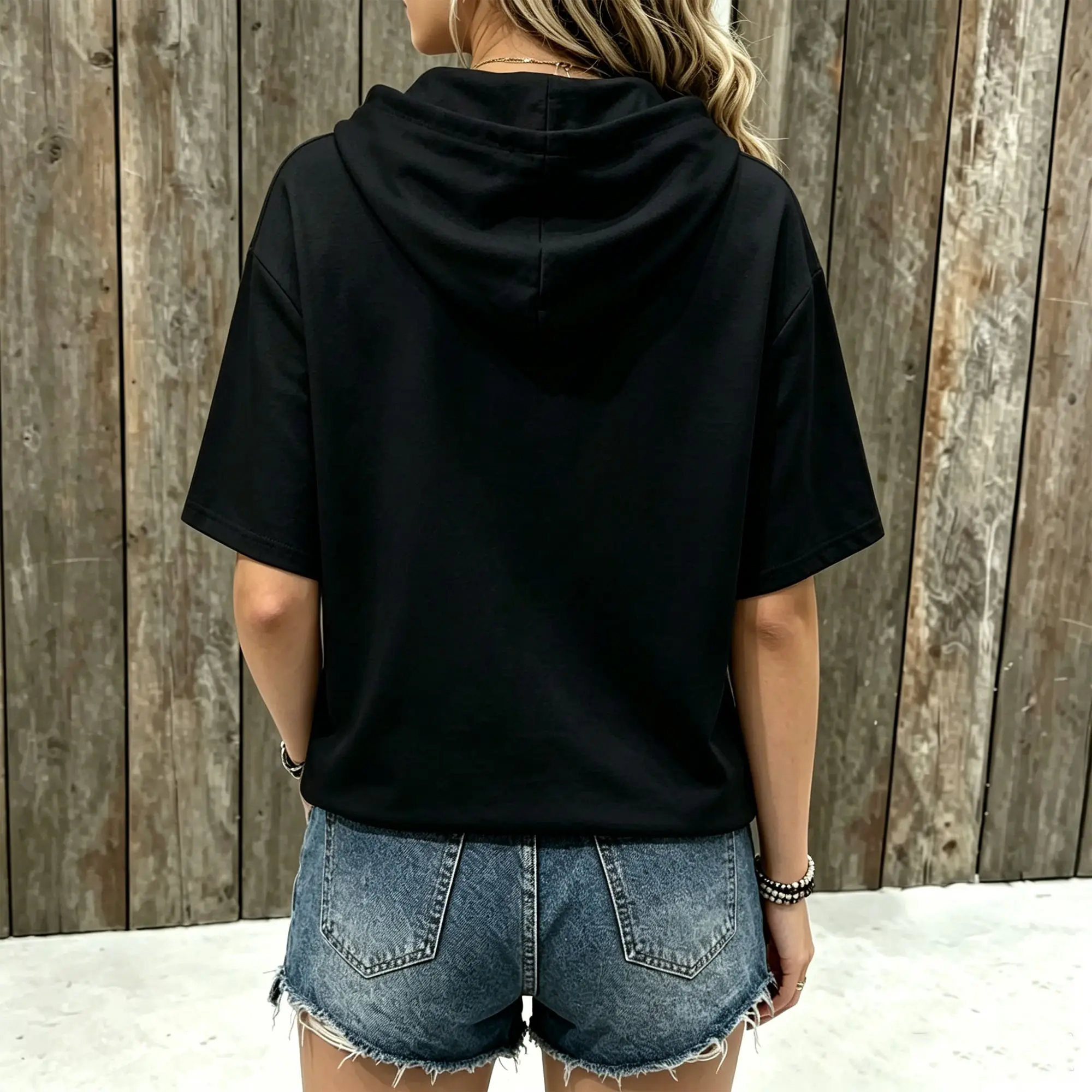 Women Short Sleeve Hooded T‑Shirt Princess Posse Crown Cat Heart Cute Cartoon Graphic Print Spring Summer Loose Hoodie Tee Streetwear Casual Short Sleeve Hood Tops