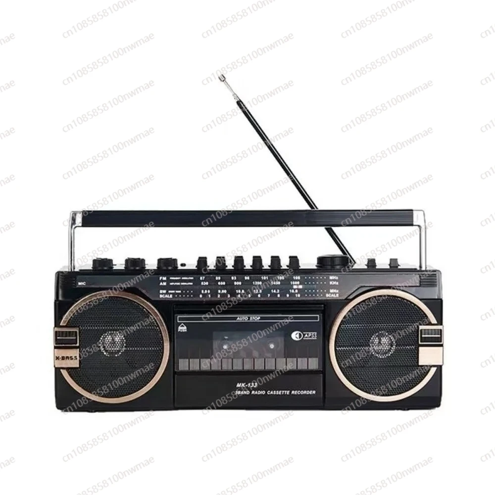 

Retro Cassette Player Portable AM/FM/SW Radio Bluetooth Speaker Multifunctional Music Recorder