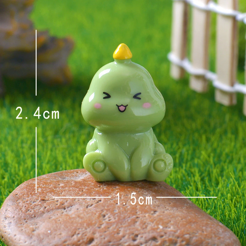 30 stücke Miniatur niedlichen Cartoon Dinosaurier Figur Mikro Landschaft Harz Geschenk für Heim textilien Kawaii Tier Zimmer Schreibtisch Dekor Geschenk