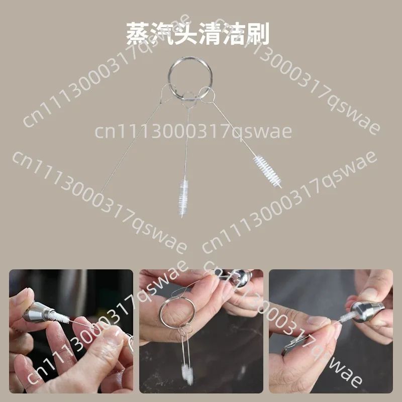 Coffee Machine Cleaning Brush Set Steam Wand Milk Frother Nozzle Brush Long Handle Tube Cleaner Coffee Maker Cleaning Tool Kit