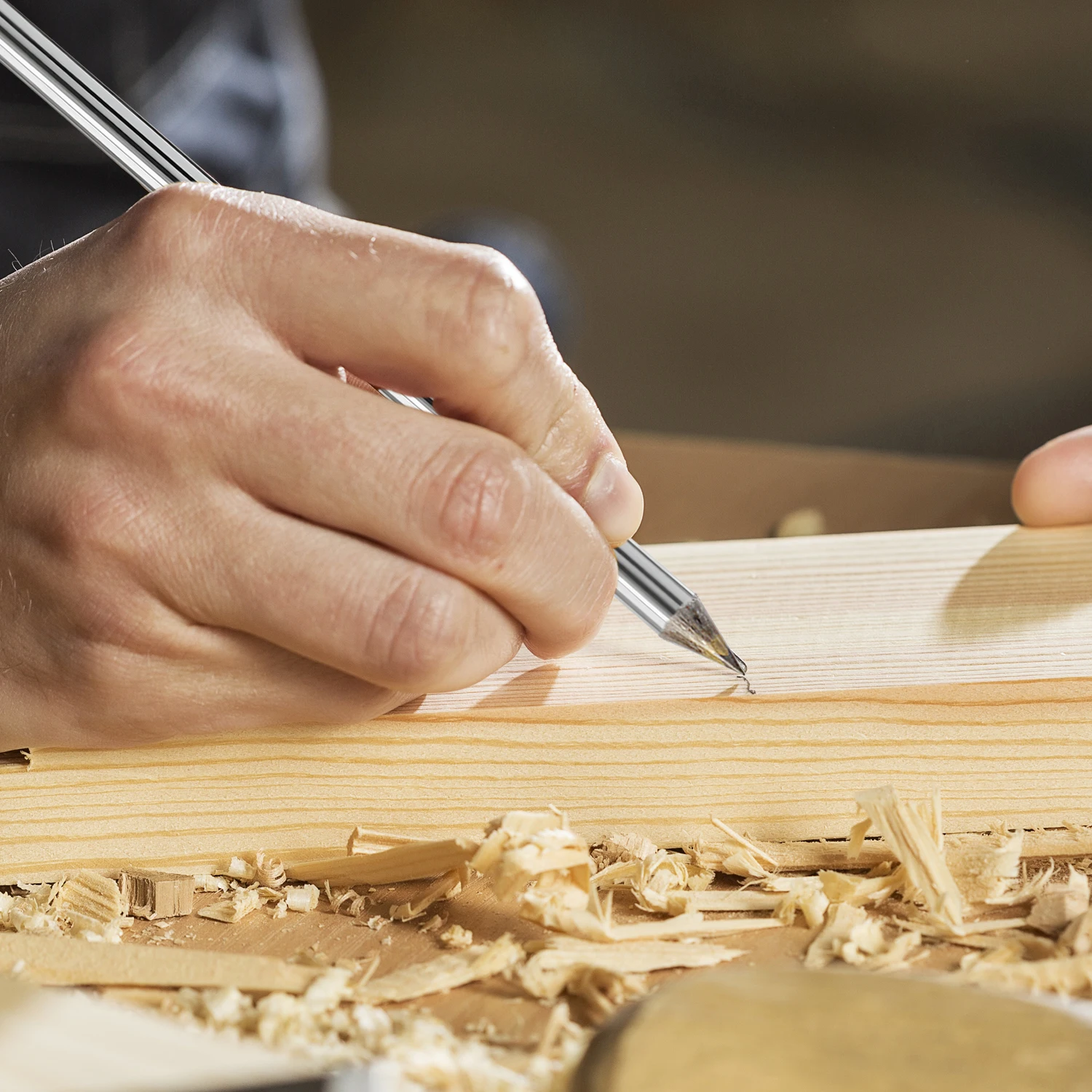 10/1x Carbide Scriber Pens Single Head Alloy Scribe Pen Woodworking Lettering Hand Tool for Metal Wood Glass Tile Cutting Marker