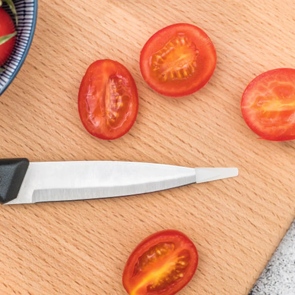 

100Pcs Knife Tip Protector Transparent Flexible Covers Kitchen Knife Sleeves Guards Cutlery Protective