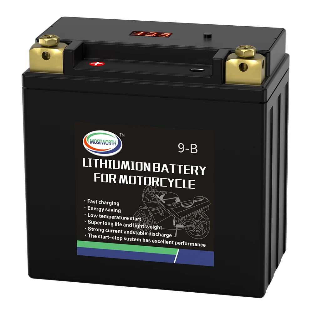 Motorcycle Battery Built in BMS 12V 6Ah 350CCA 9-B YB9-B Sealed Battery ATV UTV Snowmobile Motor Bike Battery Maintenance Free