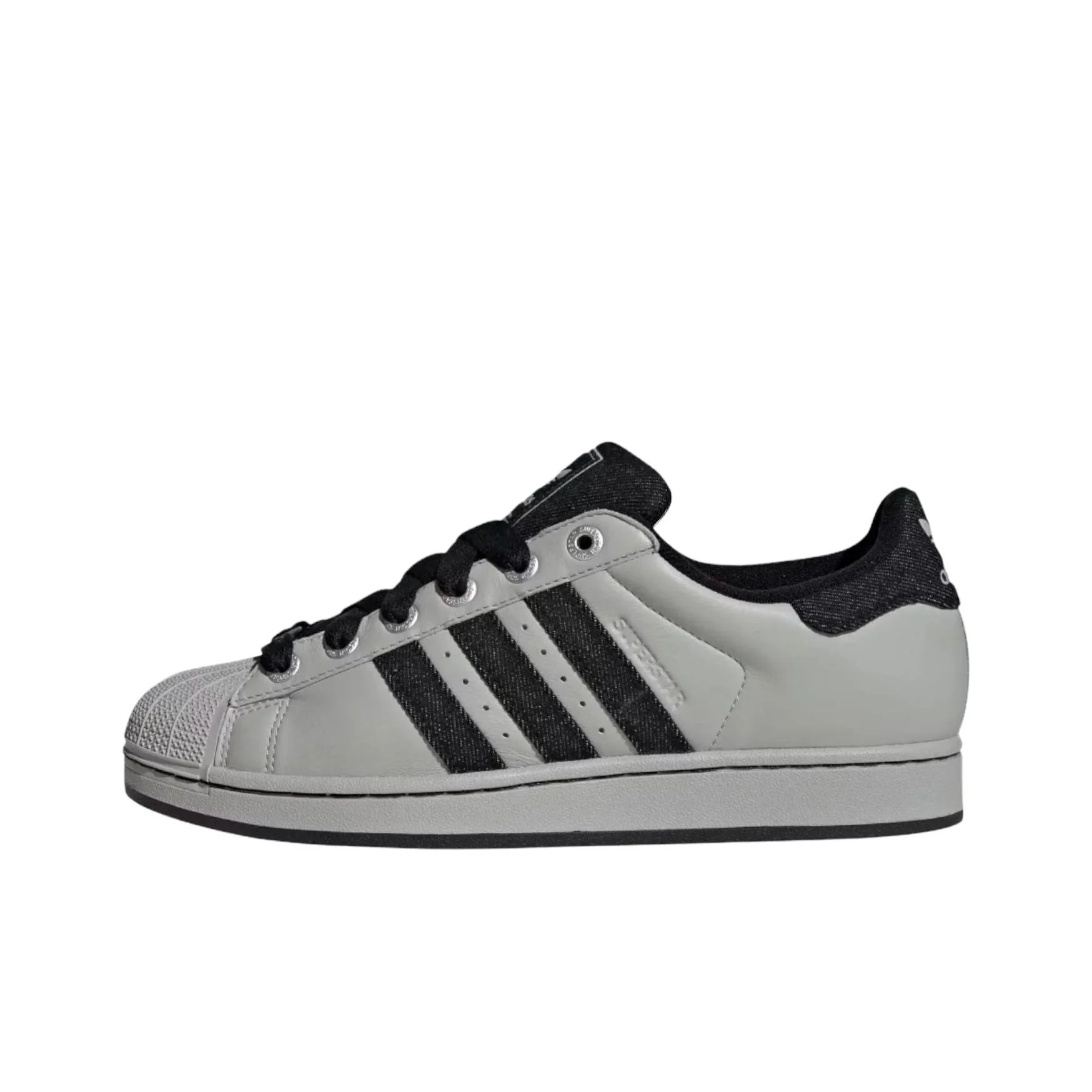 Adidas Originals Superstar 2 Textile, Leather Low top Skateboard Shoes Unisex Gray Black JP8760