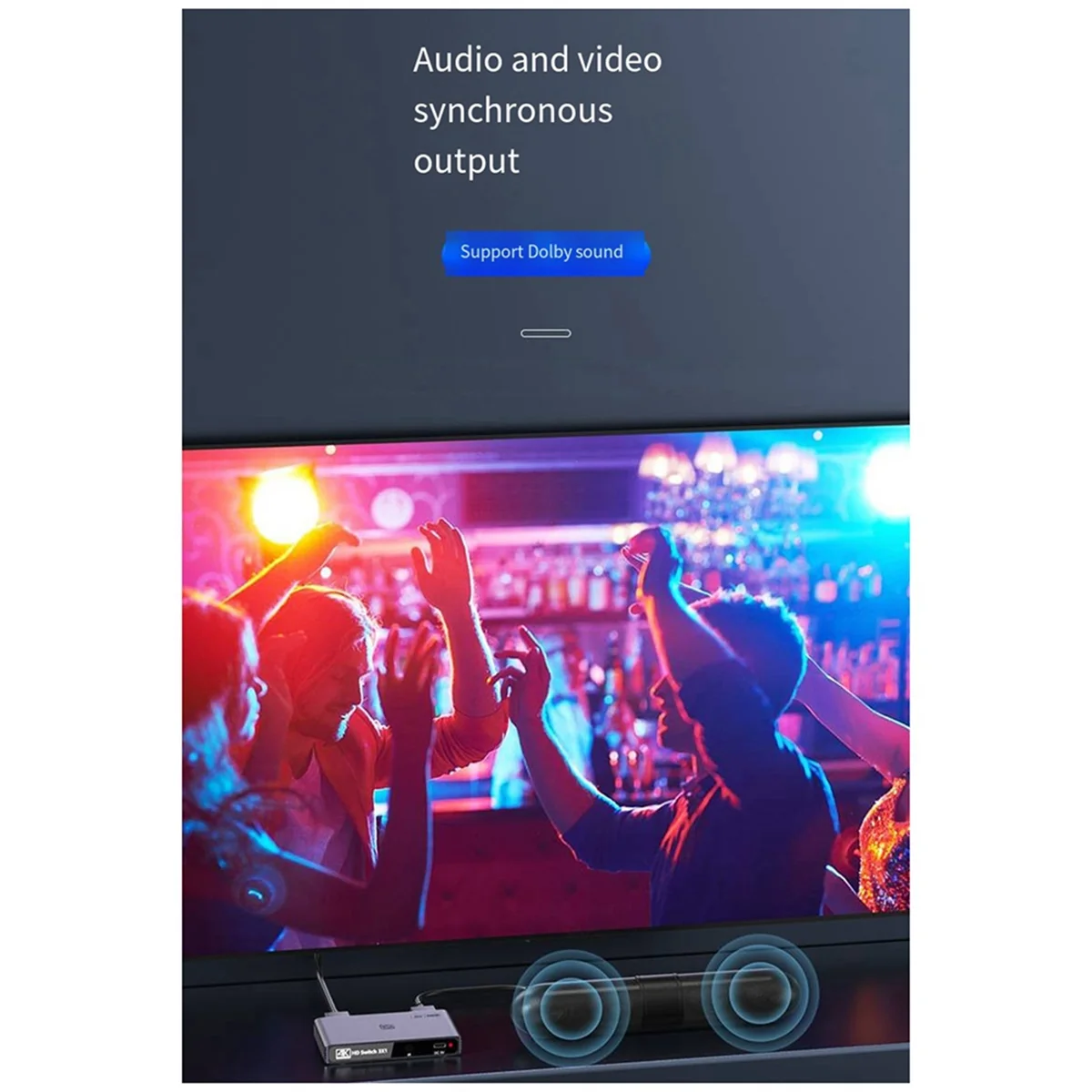 Eficiente The Switch é cortador de tela 4K de três entradas e uma saída compatível com HDMI