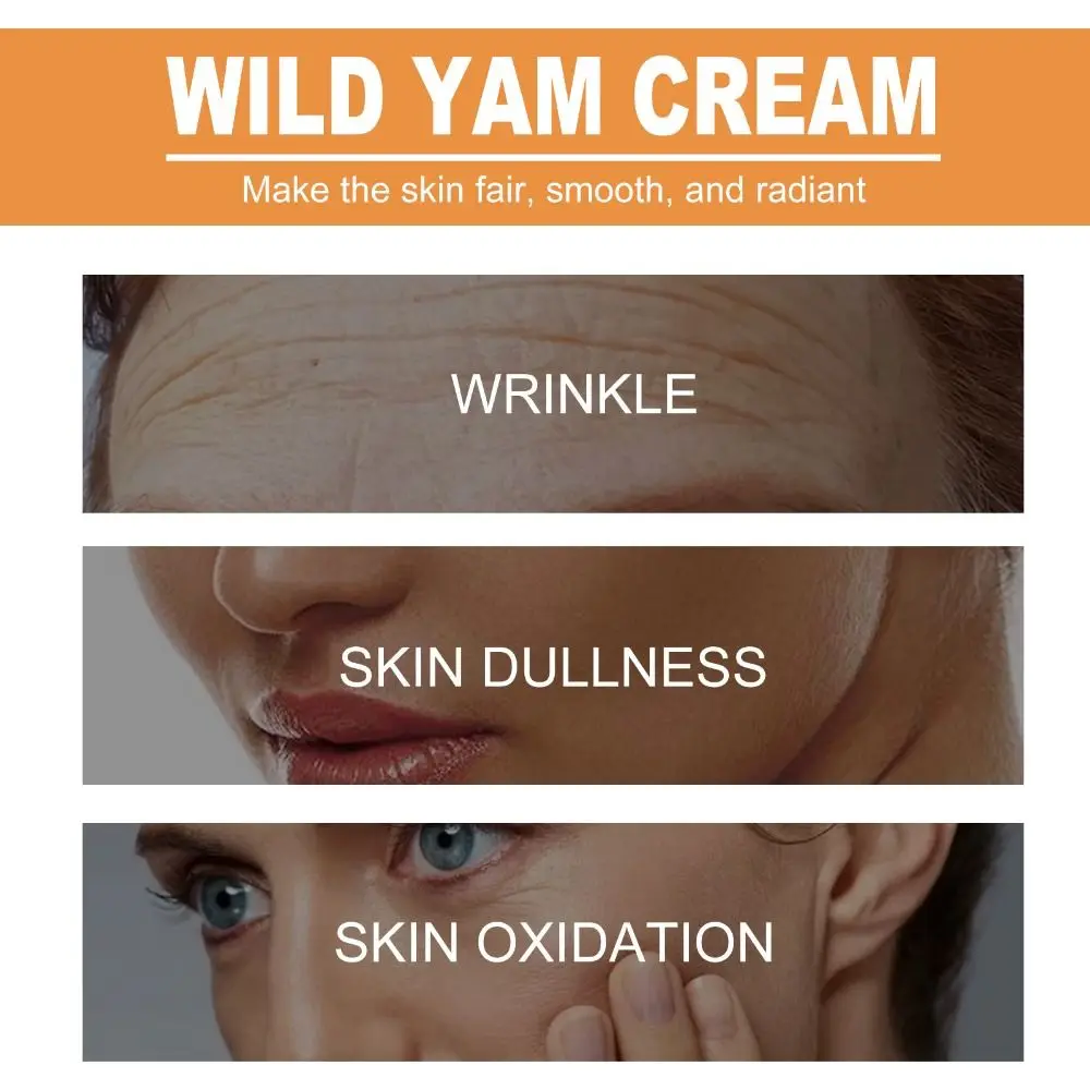 Verstevigende Wilde Yam Crème Multifunctionele Voedende Sproeten Verwijdering Rimpel Huidcrème Whitening Anti Veroudering Wilde Yam Crème