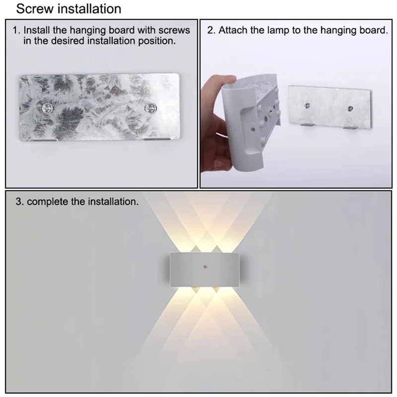 

【Идеальный подарок!】Светодиодный настенный светильник для внутреннего настенного светильника вверх и вниз, светильник для спальни, гостиной, лестницы, освещение, зарядка без подключателя Ca