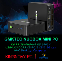 GMKtec Nucbox Mini PC Gamer K6 M6 AMD Ryzen 7 7840HS R5 6600H USB4 2*DDR5 2*PCIE 2*2.5G NUC Desktop Computer Windows 11 WiFi6E