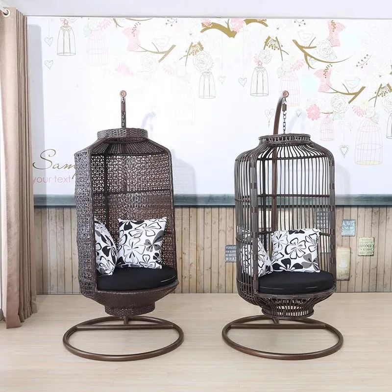 Hanging Basket Rattan Chair Cradle Chair Outdoor Hanging Birdcage Chair
