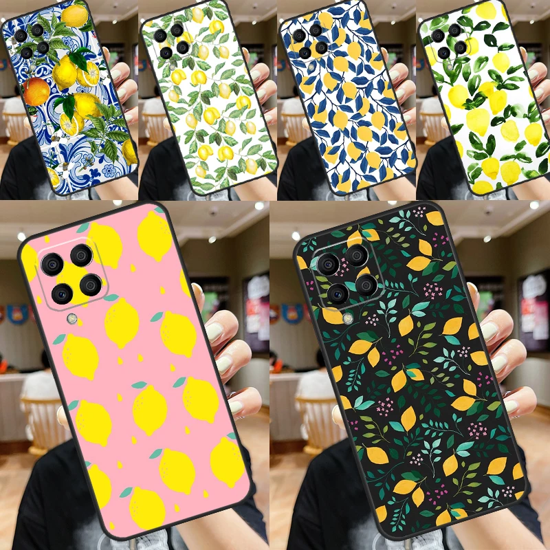 Summer Fruit Lemon For Samsung Galaxy M54 M34 M14 M53 M33 M13 M12 M32 M52 M20 M15 M55 M21 M51 M31s M30s Case