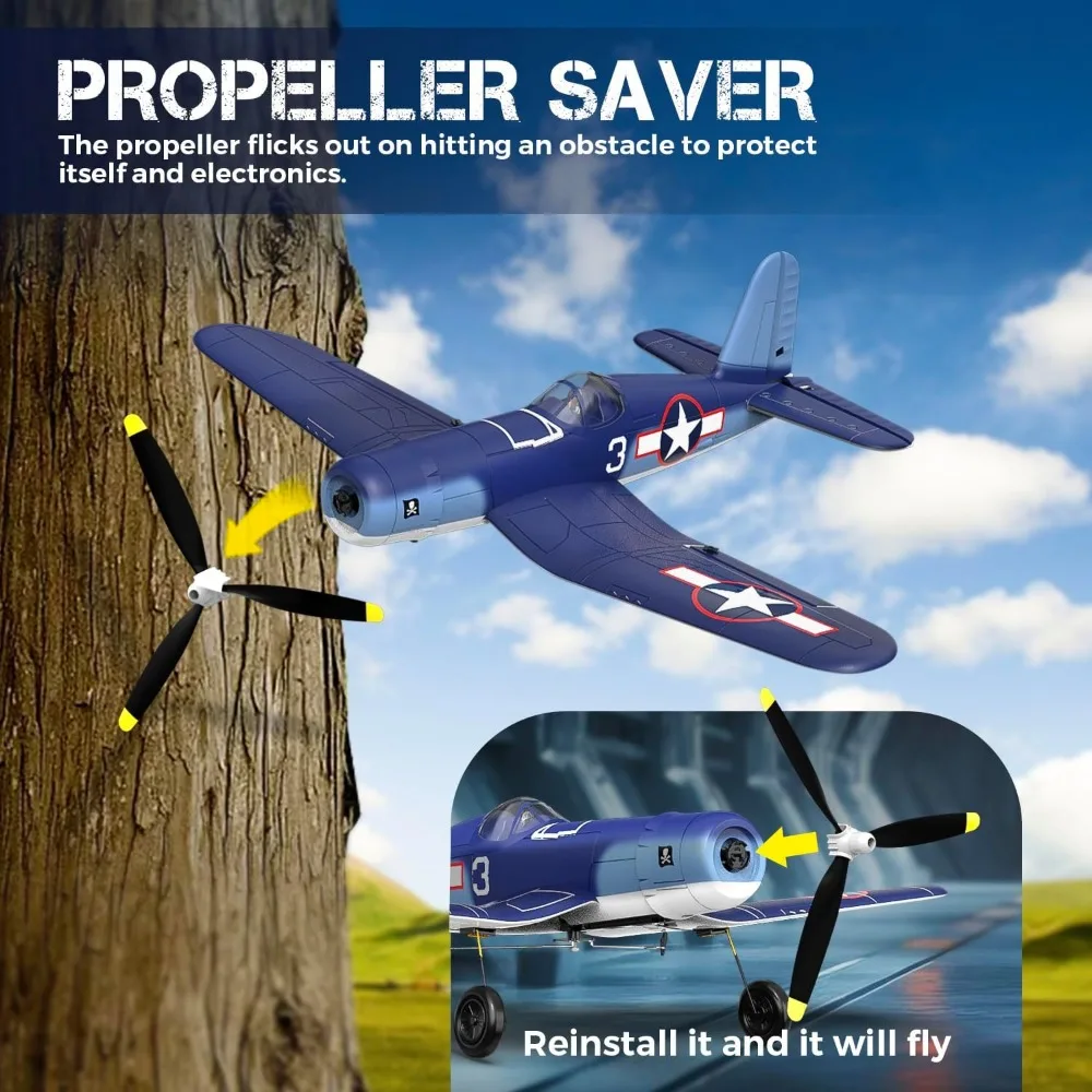 성인 조종사를 위한 3가지 모드와 XPilot 안정화 기능을 갖춘 4채널 원격 제어 F4U 코르세어 비행기