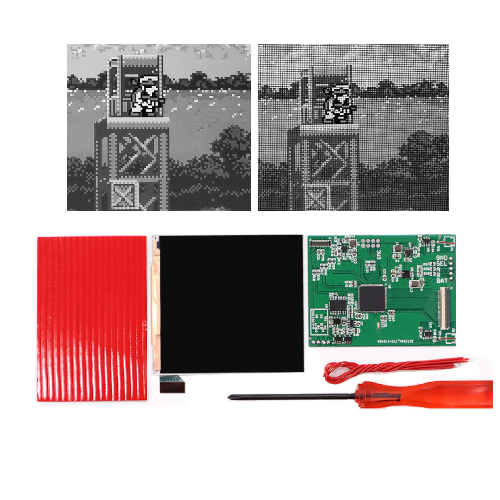 8 Color Super OSD Menu DIY Retro Pixel IPS LCD Screen Kit For SNK Neo Geo Pocket NGP Black/White LCD Screen view 2