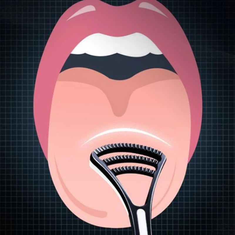 

1 шт. Многофункциональный скребок для языка двойного назначения, многоразовая щетка для чистки полости рта, гигиеническая зубная щетка для свежего дыхания