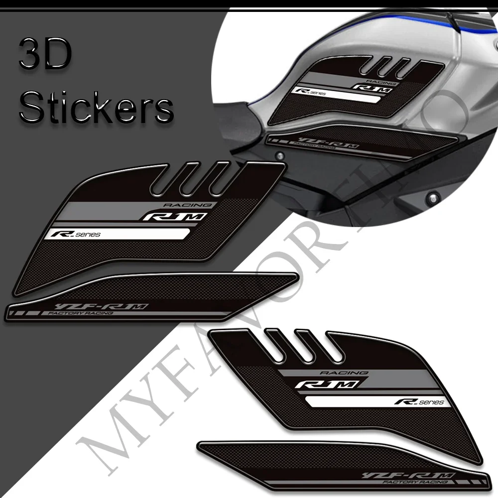 YZF-R1M Motorfiets Tank Pad Grips 3D Stickers Voor YAMAHA YZF R1M YZFR1M Decal Protector Gas Stookolie Kit Knie