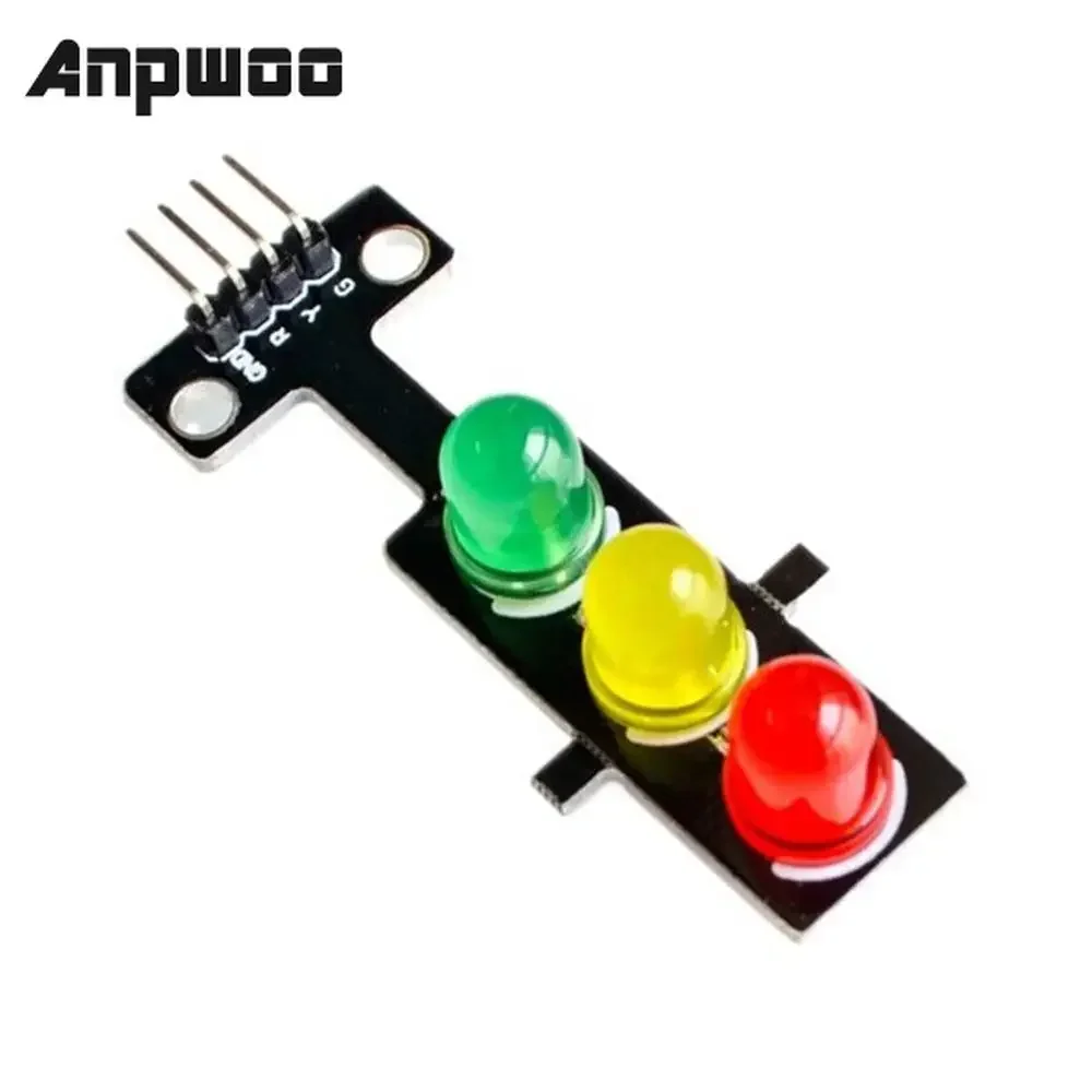 

ANPWOO Led Creative Traffic Light Emitting Module 5V Digital Signal Output Ordinary Brightness 3 Light Separate Control