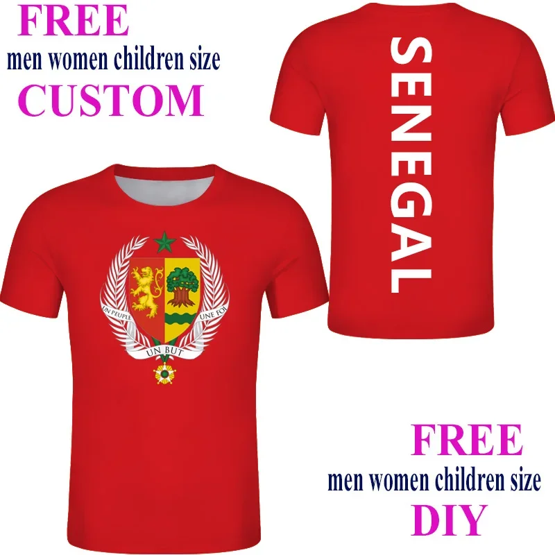 Senegal Men T Shirts Round Neck T-Shirt Senegal Senegalese Soccers Footballer Printed T-Shirt Men Youth Team Jersey