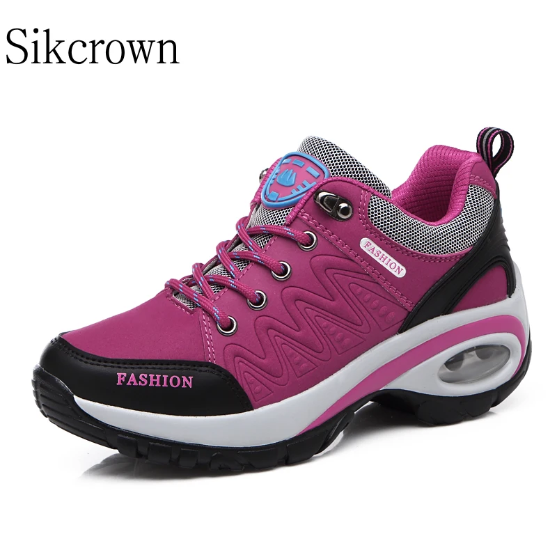 Running Sneakers Women Air Cushion Casual Shoes Outdoor Sneakers Gym Jogging Tennis Trainers Fashion Sport Lace Up Wedge Sports