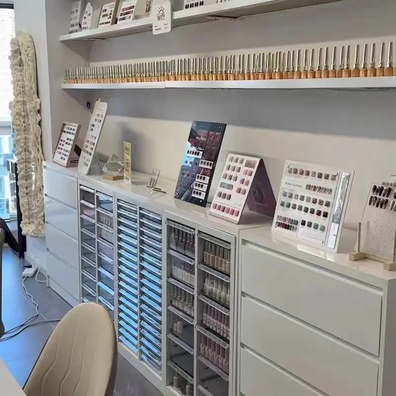 Nail art art shop display cabinet Floor Nail polish glue storage Locker cabinet Nail polish swatch