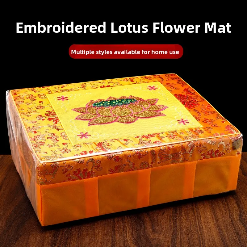 

Коврик для медитации с дизайном лотоса, из натурального дерева, для буддийского алтаря, для домашнего использования, подушка для коленопреклонения, подушка-зафу, в традиционном китайском стиле