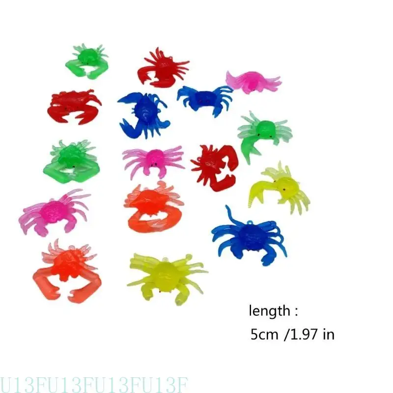 Pacote u13f 100 caranguejos coloridos peixe biológico para jogo criativo