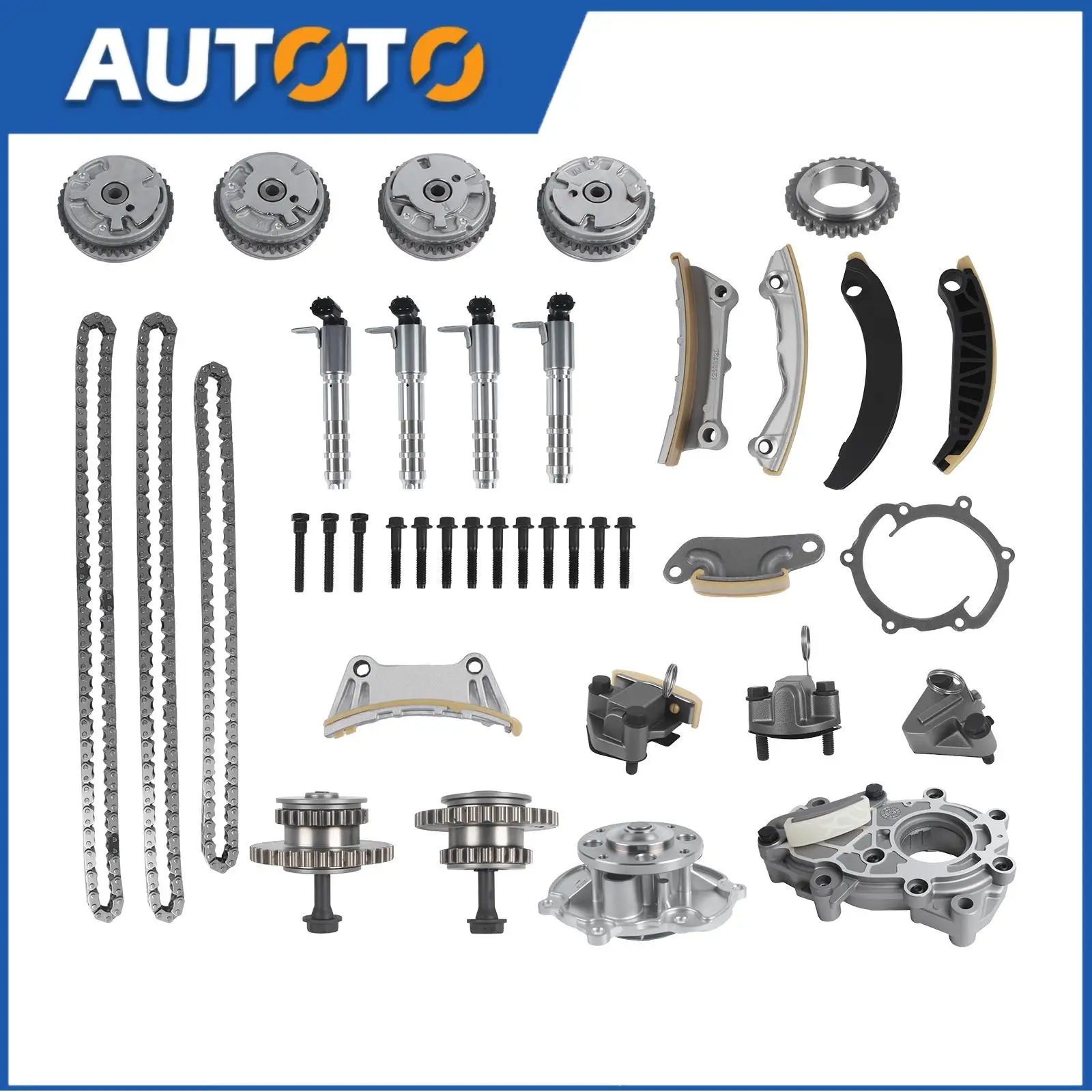 

Комплект цепи ГРМ с водяным насосом, масляным насосом 53021968AA 68003352AA 53021965AA для Chrysler Dodge Jeep Ram 4.7L 285CID V8 SOHC