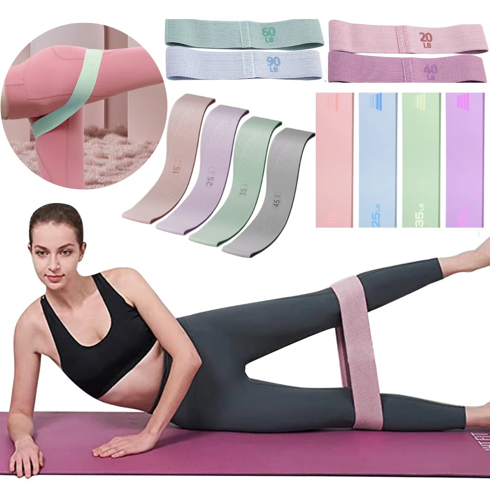 أربطة مقاومة الورك المضادة للانزلاق المقاومة الغنيمة العصابات المحمولة Glute الفخذ أربطة مرنة معدات صالة الألعاب الرياضية اليوغا