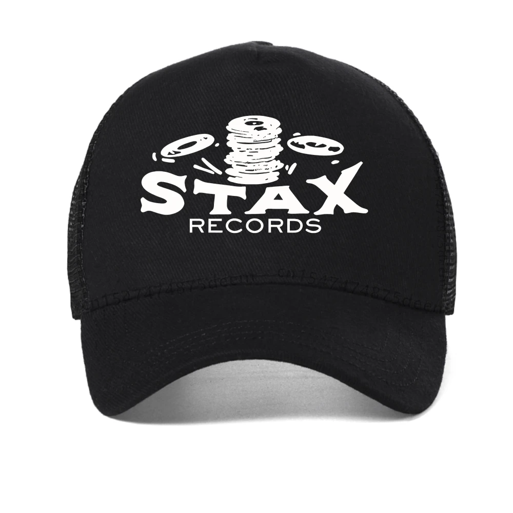 

STAX RECORDS print graphic baseball cap cute anime clothes men caps fashion Summer mesh breathable caps adjustable Trucker hat