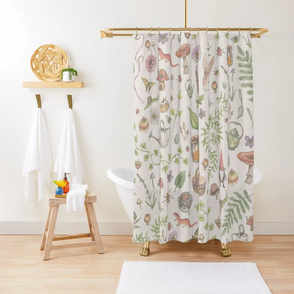 

Cottagecore - faded pink Shower Curtain Waterproof Fabric Shower Transparent Bathroom Shower Elegant Bathroom Curtain
