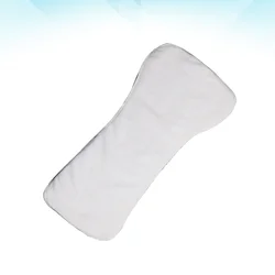 Incontinence Pads Four-layer Washable Nappy Foldable Water Absorption Diaper Reusable Napkin for Adults The Old (White)