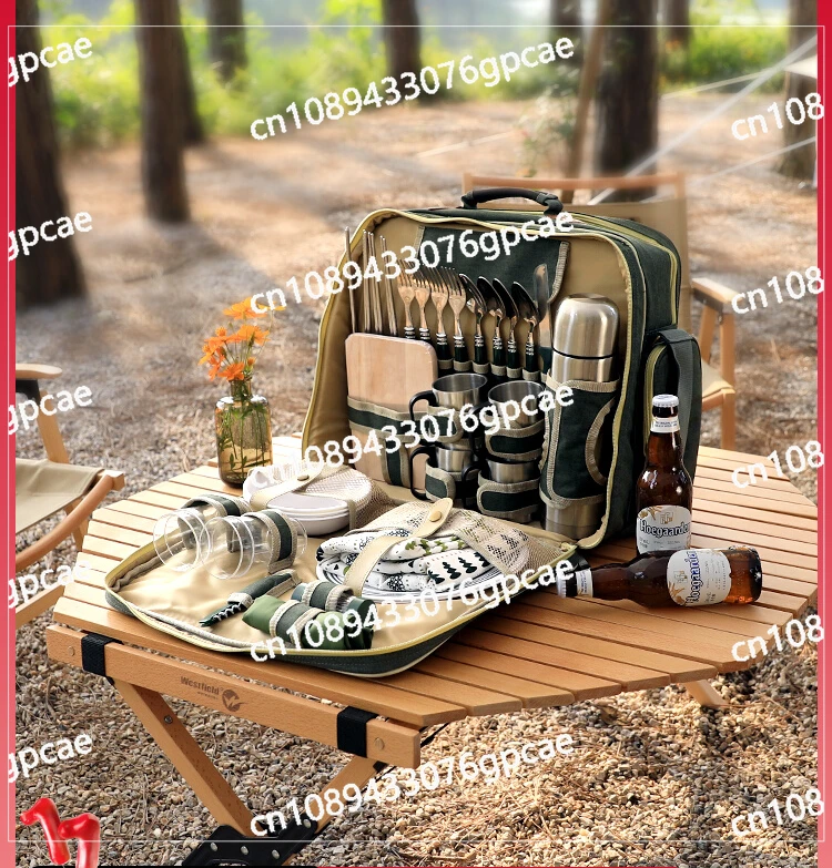 Deluxe Picnic Artifact Bag Outdoor Portable Multifunctional Multiplayer Cutlery Set Thermal Insulation Bag