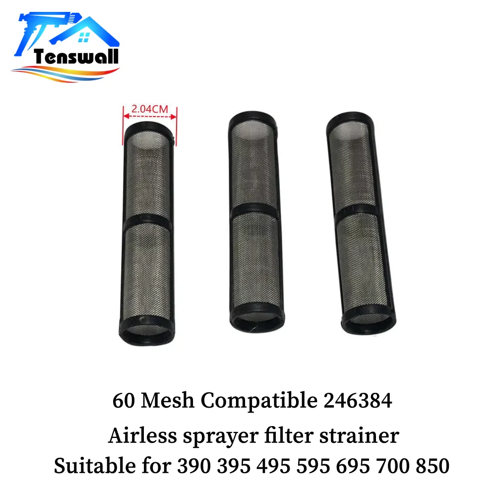 أجزاء إصلاح بخاخ الطلاء بدون هواء عالي الضغط، 246384 60 شبكة مناسبة لـ 390 395 495 595 695 700 850