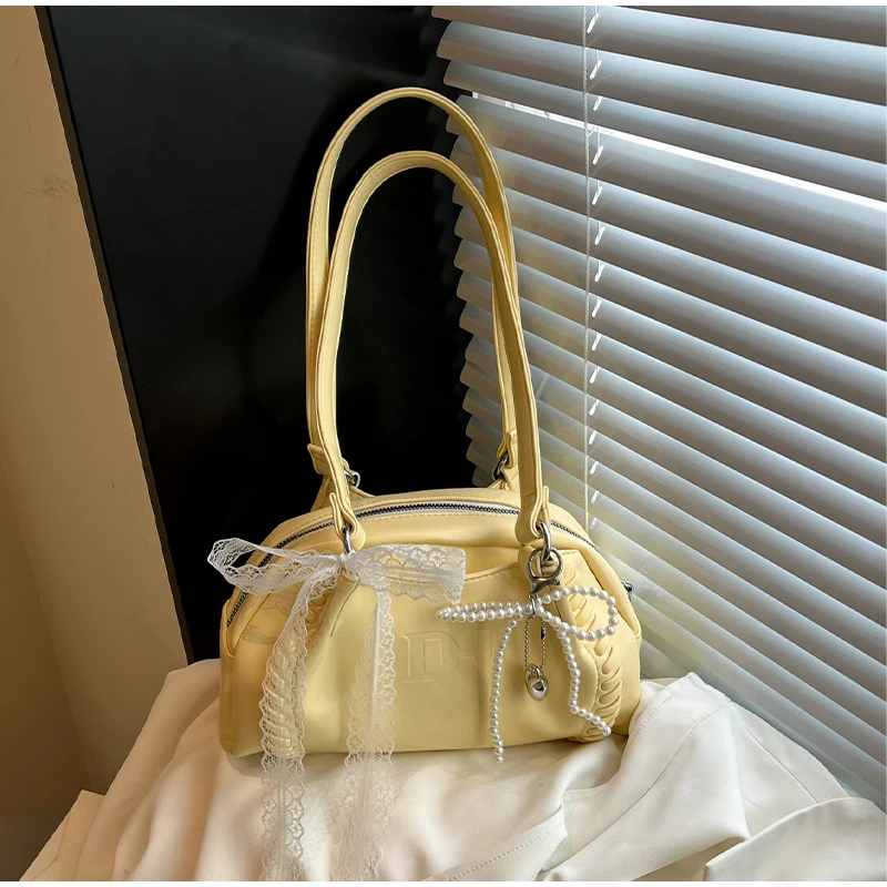 

Light Luxury Women' Shoulder Bag Brand Design Highquality Leather Highend Handbag Korean Versatile Commuting Simple Shoulder Bag