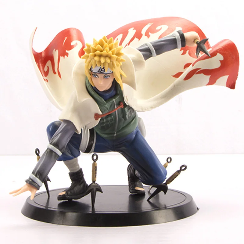 

140mm Naruto 4th Generation Ninja Minato Pvc Action Figure Statue Anime Ninja Shippuden Namikaze Minato Figurine Model Toy