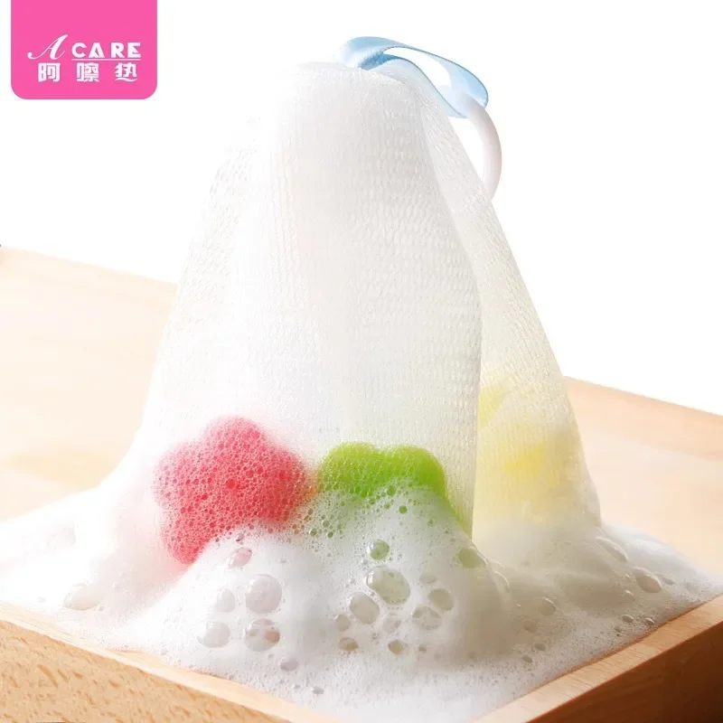 DX01/Foaming net/A1PQ1-Easy to Use Foaming Sponge Facial Cleanser Soap Foam Net Hand Bath for Face Facial Cleansing Frag