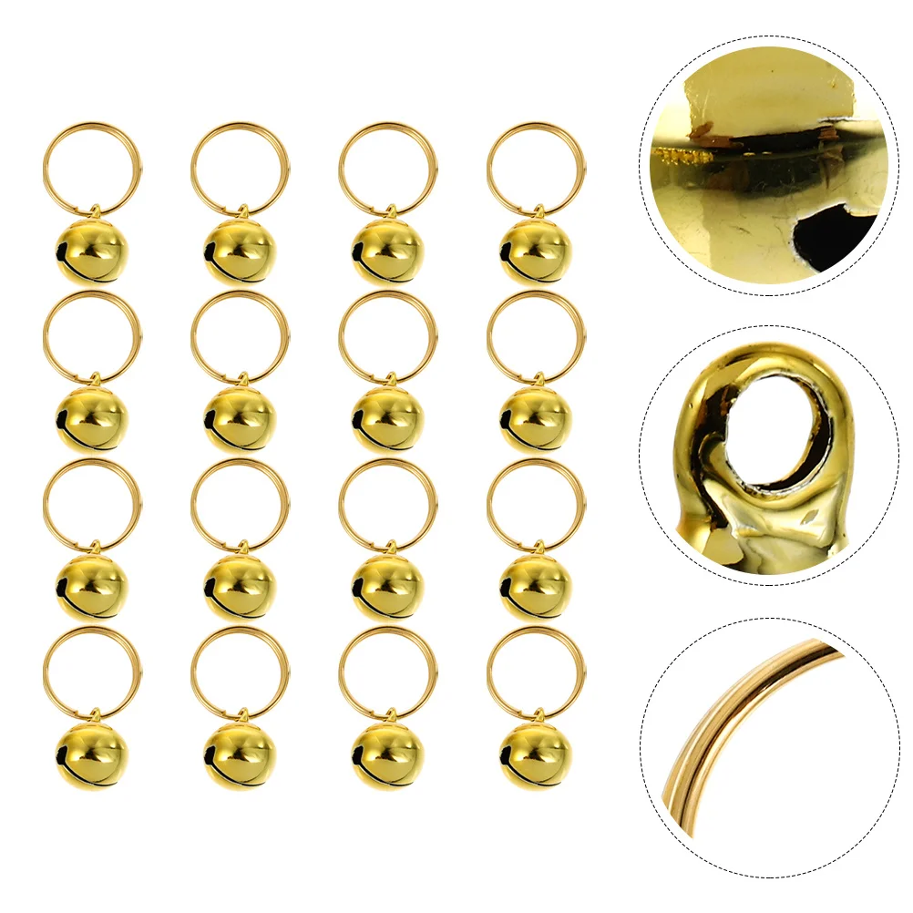

16Pcs Copper Bell Pendant DIY Hanging Bells Decorative Bells for Pet Collar Christmas Tree Ornaments Jingle Bell