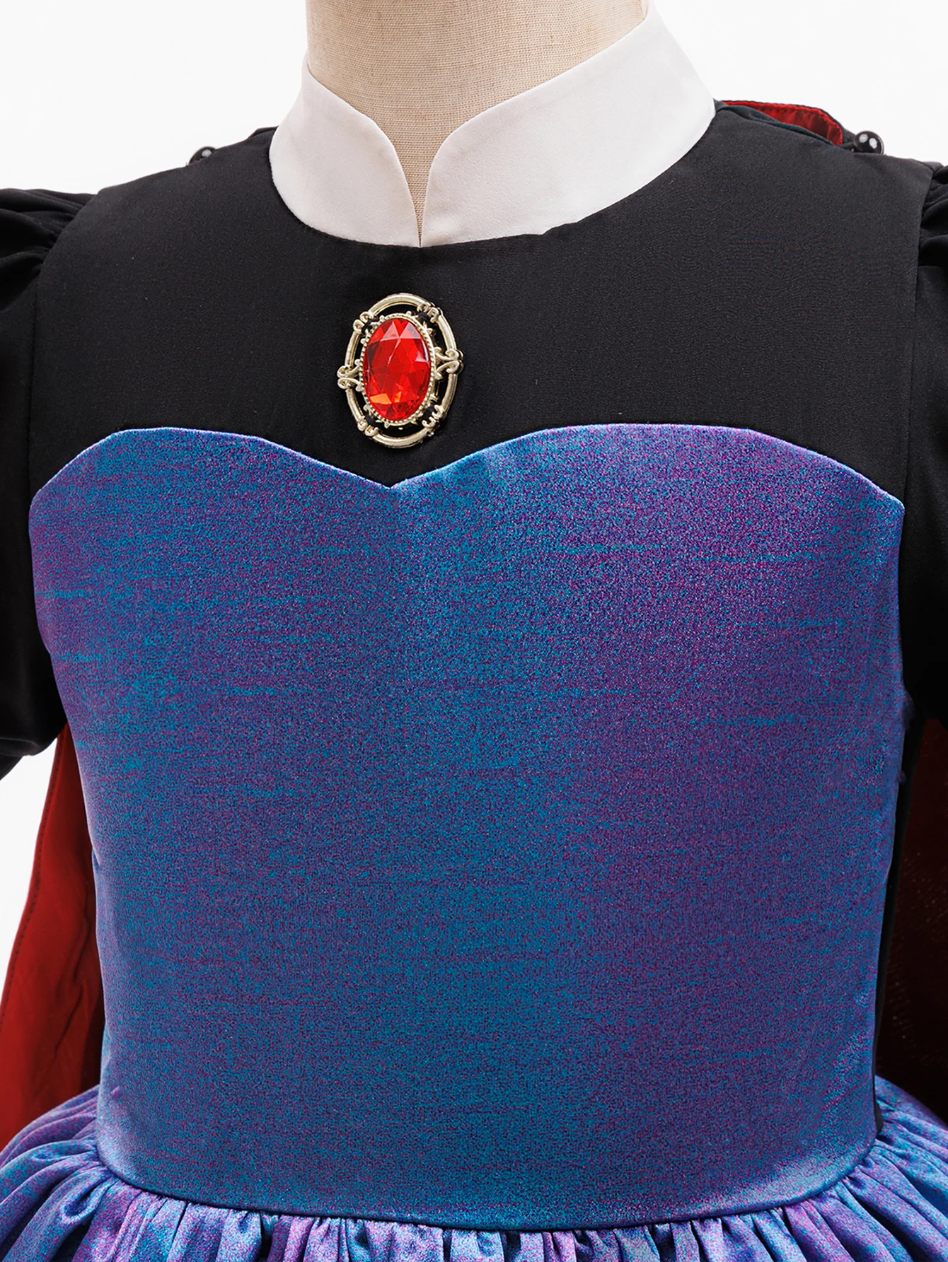 فستان الأميرة للفتيات مع عباءة زي تنكري للملكة الشريرة للهالوين زي فتاة كرنفال حفلة عيد ميلاد فستان لعب الأدوار #4