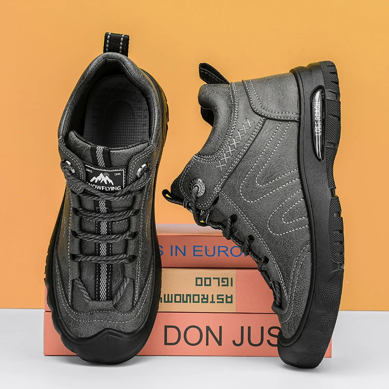 Hiking Boots Outdoor Casual Sneaker Loafers Sports and Leisure Casual Ankle Boots Safety Shoes Work Boots for Men Leather Shoe