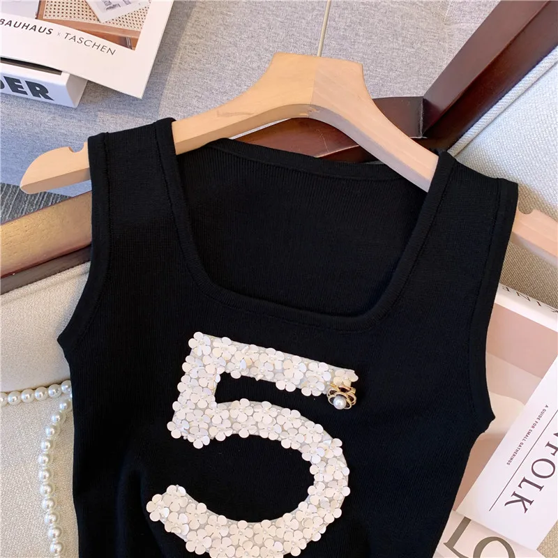 Sexy Three-dimensional Knitted Crop Top Sweater Vest Women Sleeveless O-neck Short Tees Camisole Streetwear Stylish Chic Ladies