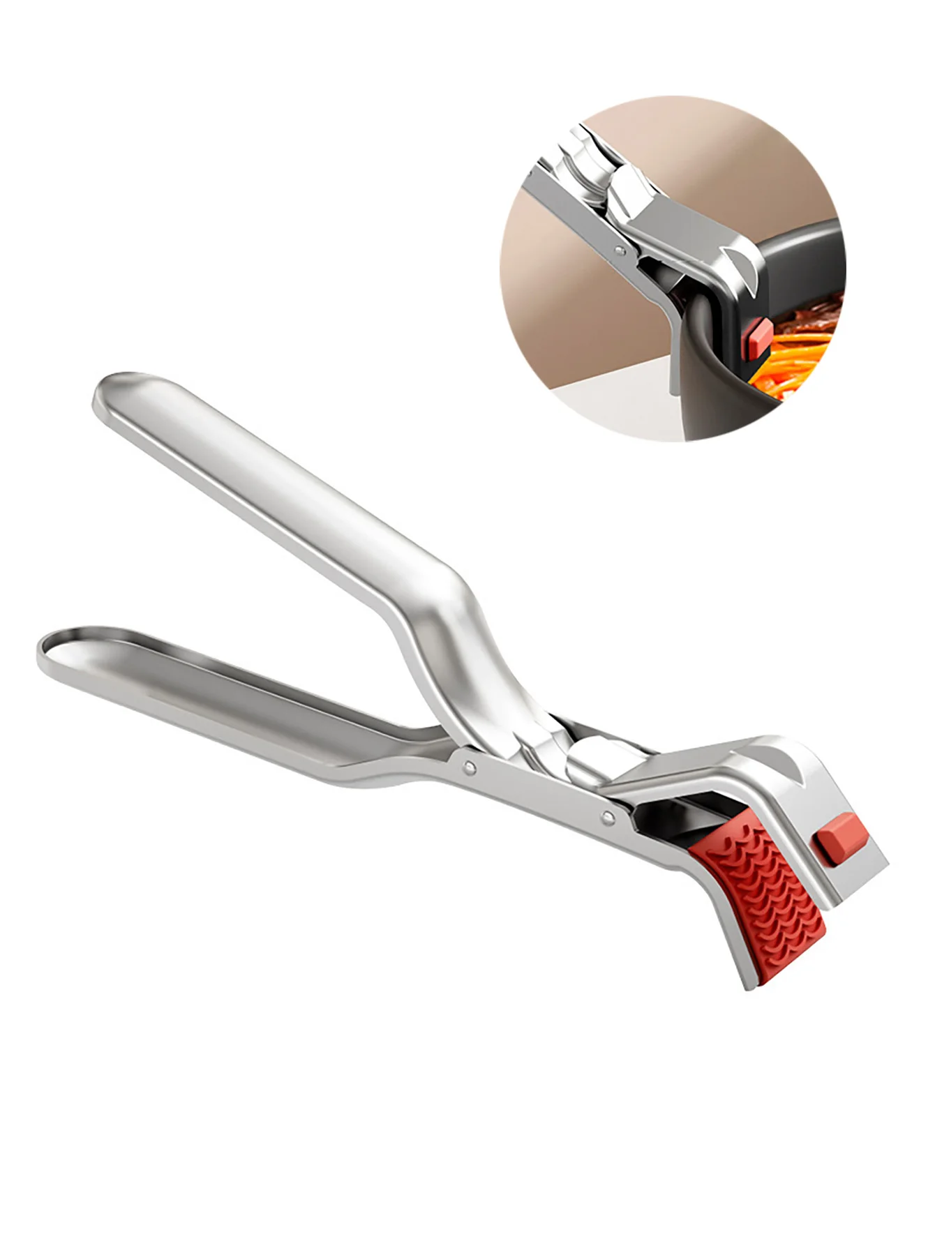 Hot Plate Gripper Tongs, Anti Scald Bowl Holder Clip for Microwave, Pizza Pan, Toaster, Air Fryer, Oven, Steamer, Multi Angle