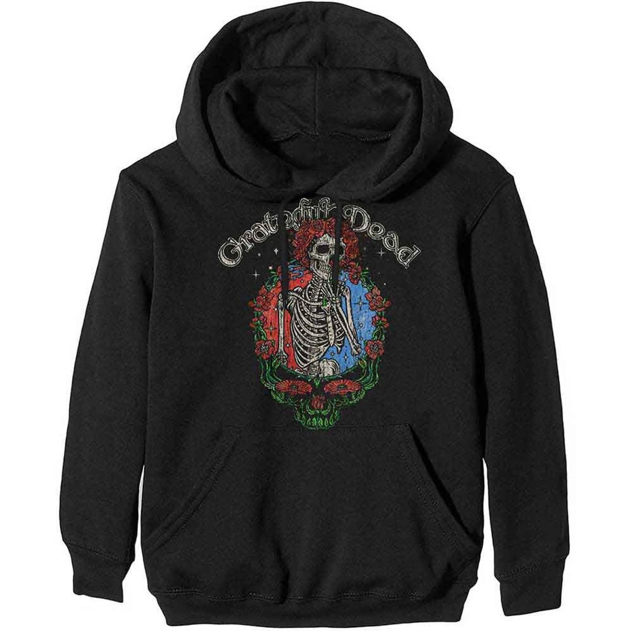 Grateful Dead Dancing Bears Hoodie Longgar Hangat Pria dan Wanita dengan Cetakan Grafis Kasual Musim Gugur dan Musim Dingin Tren Mode Mewah