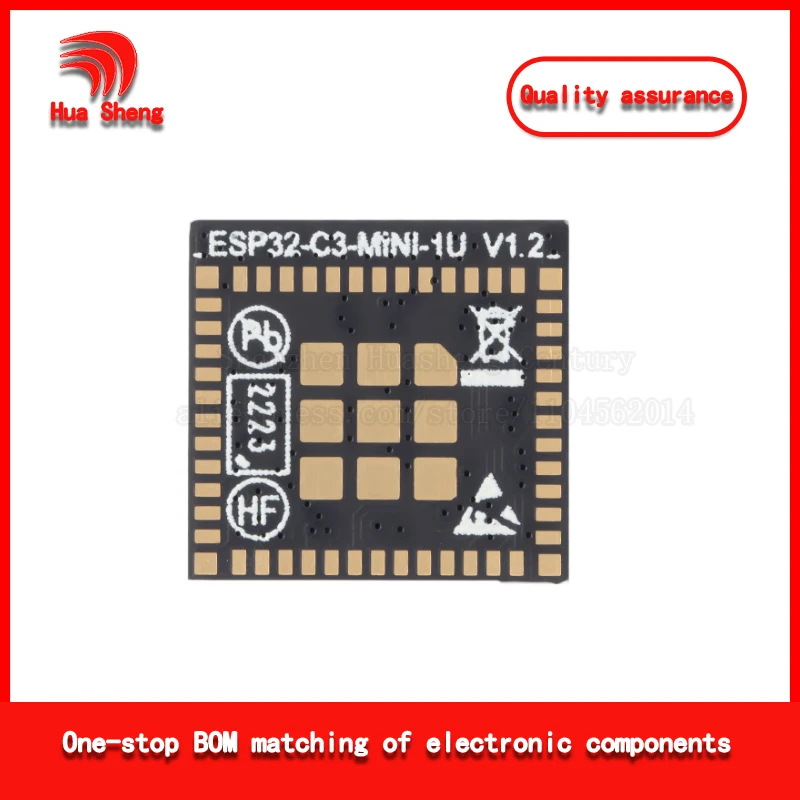 Original Genuine Esp32-C3-Mini-1U-N4 2.4Ghz Wifi+Bluetooth Ble5.0 Wireless Module