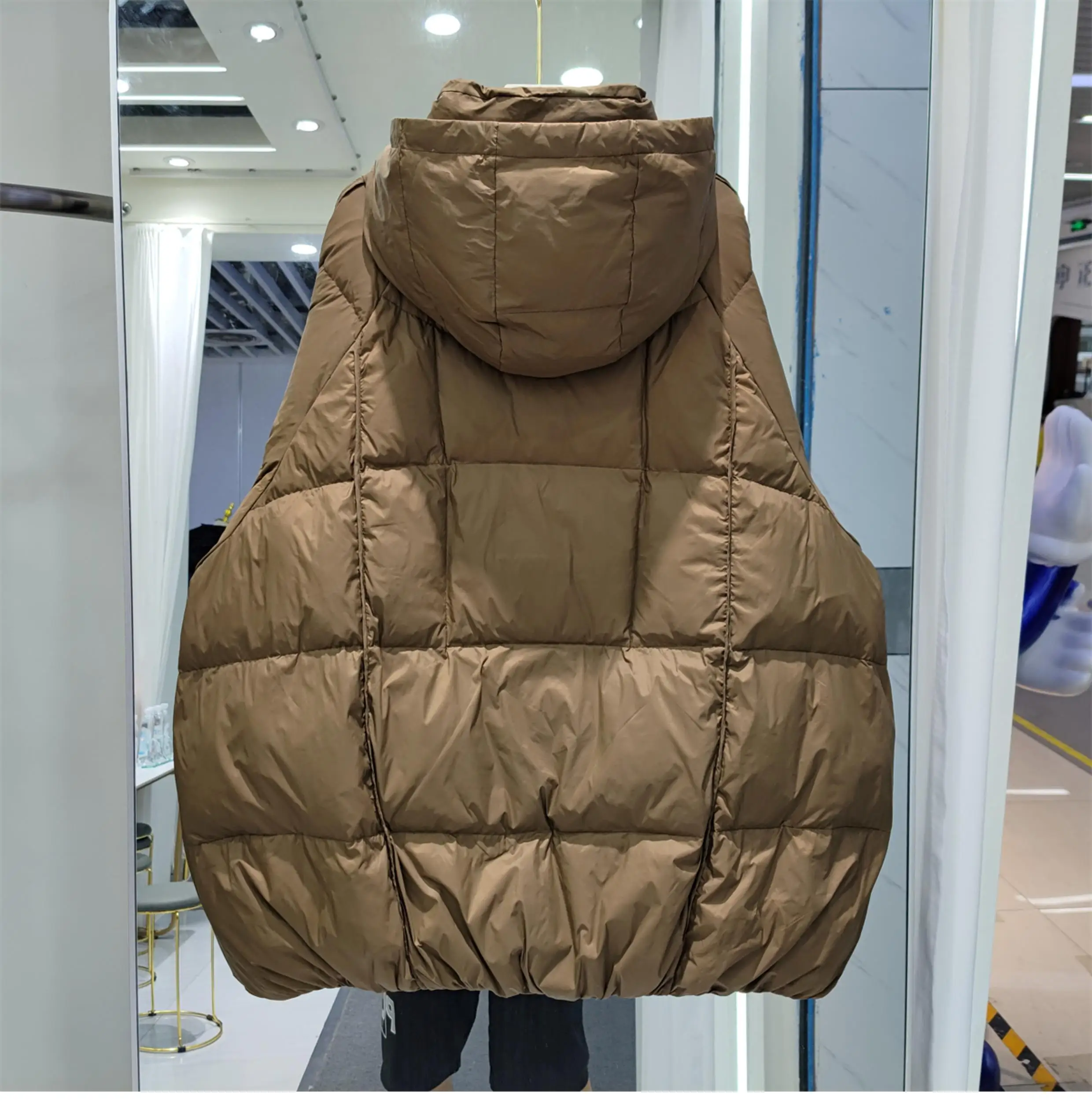 Abrigo holgado de algodón con capucha para mujer, Parkas de gran tamaño a prueba de viento para ocio, novedad de invierno, 2024