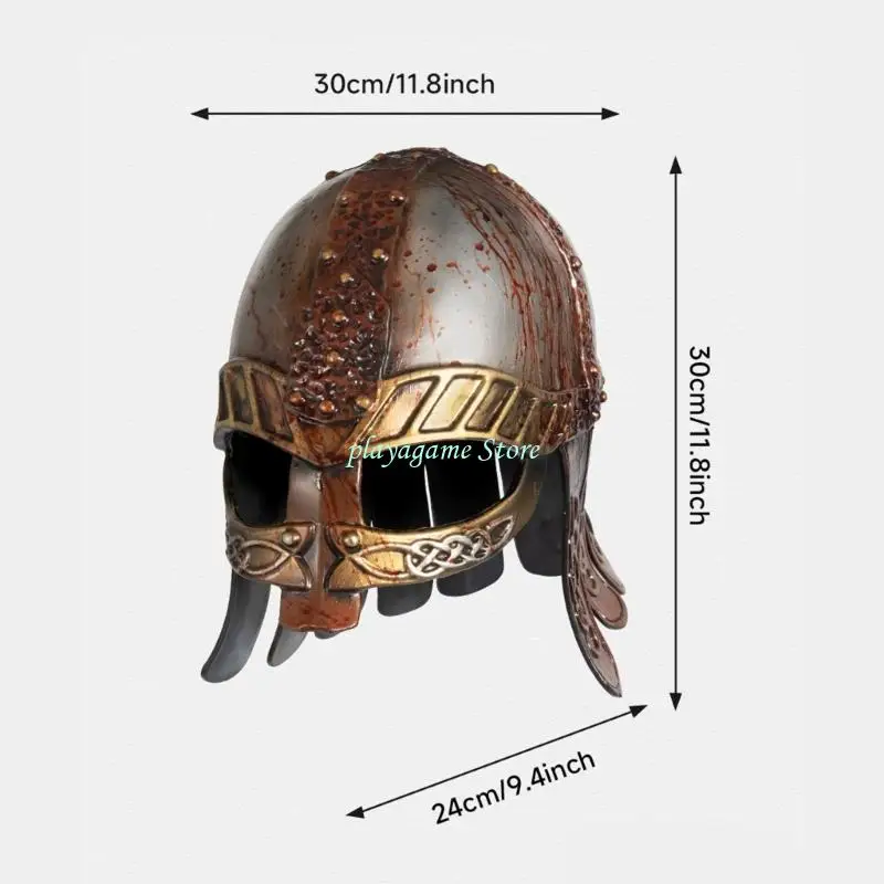 Y88A فرسان الهيكل الصليبية درع خوذة الهالوين زي نصف قناع الوجه