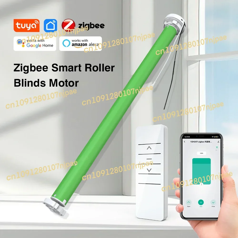 

Tuya zigbee 1.2N Электрический умный мотор для рулонных штор с электроприводом для трубки 36-38 мм Smart Life Alexa Google Home Голосовое управление