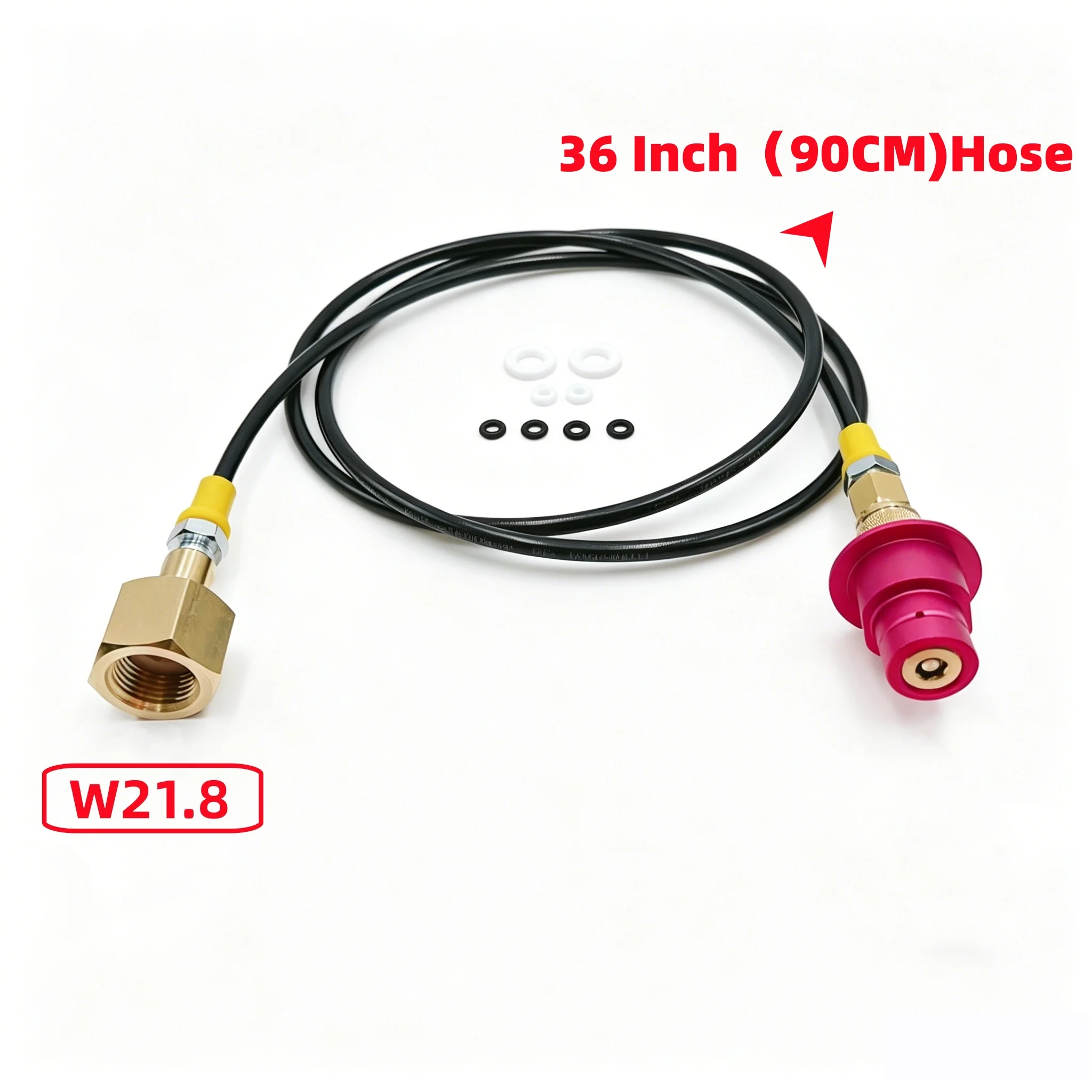 NEUER SODA Quick Connect Terra DUO Art Adapter-Schlauchkit für externe CO2-Tanks W21.8-14 oder CGA320 G3/4 G5/8 mit Schnellverschluss – Detail 2