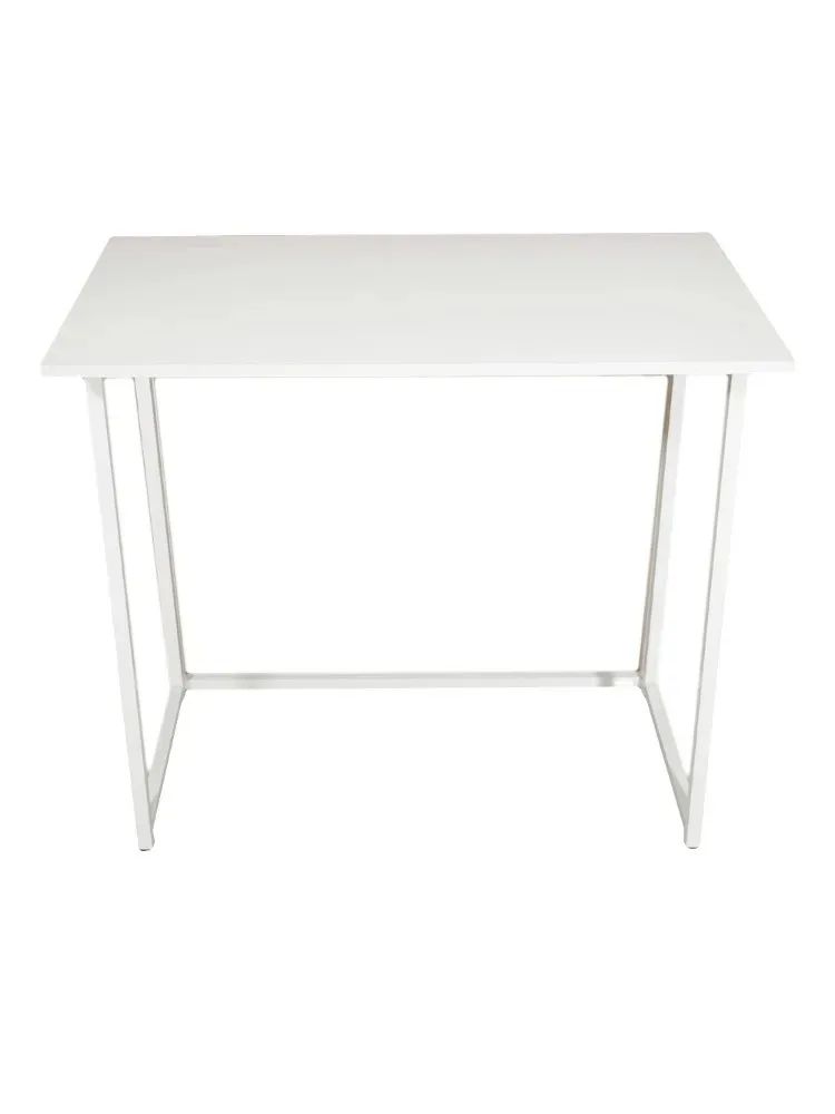 Space-Saving Home Office Desk, Foldable Computer Table, Laptop Table, Writing Desk, Compact Study Reading Table (White) RT