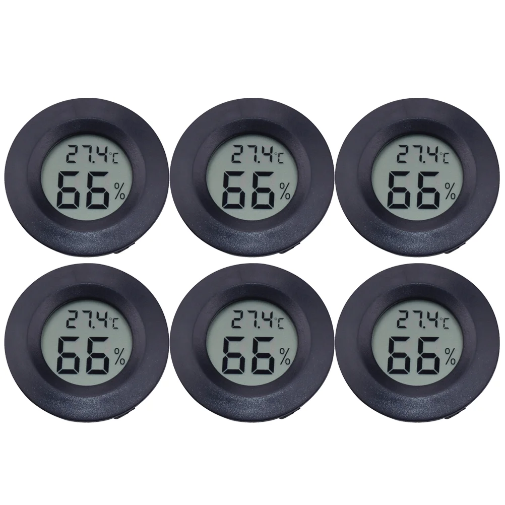 6 PC Terrariums Reptile Humidifier Pet Temperature Meter Digital Indoor Thermometer Hygrometer Humidity Box
