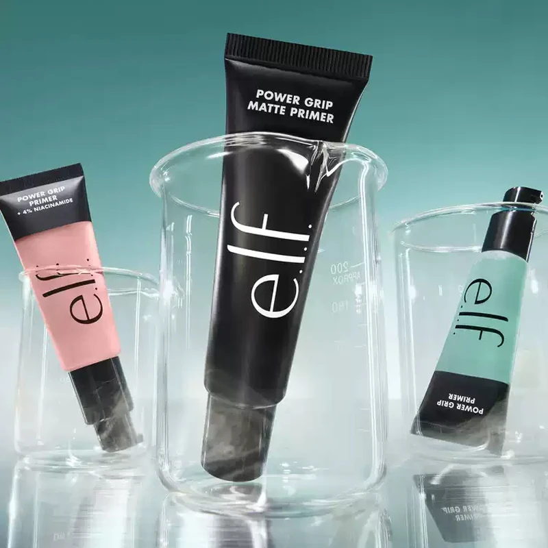 Base de Teint Liquide ELF Effet Glacé, Crème Base Estompante les Pores, Gloss à Lèvres Fixateur, Base de Teint Teintée Réparatrice, Fond de Teint Parfumé aux Fruits